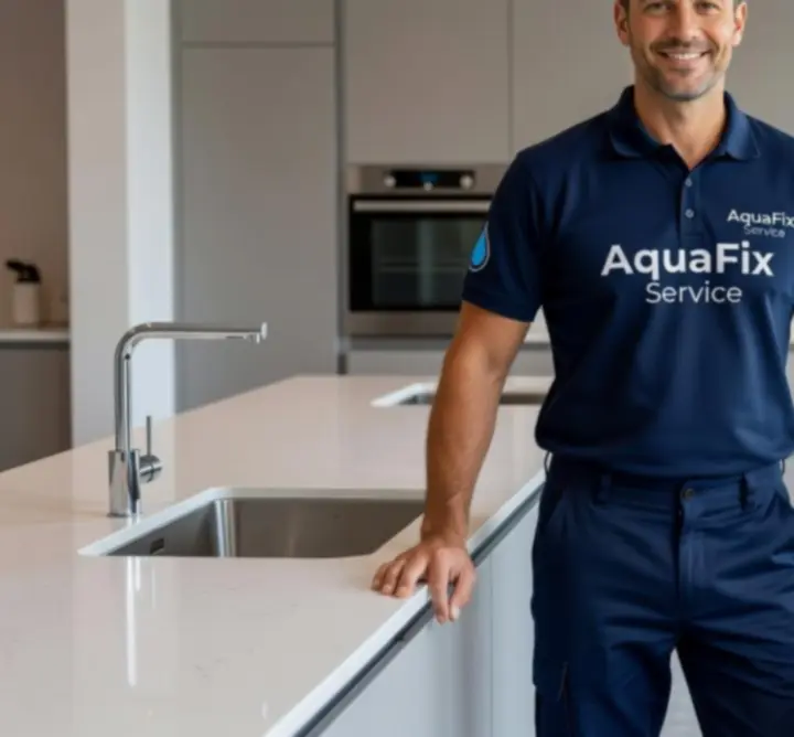 Vízvezetékszerelő munkában az WAFFLE ADVERTISING LTD csapatából