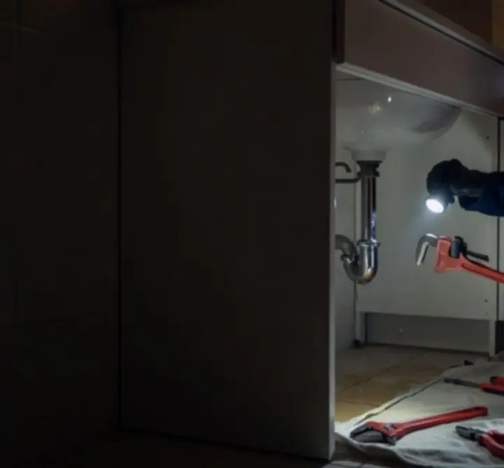 Vízszerelő éjszakai vészhelyzeti kiszálláson