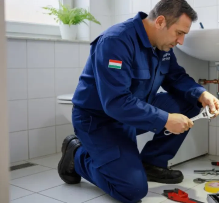 WAFFLE ADVERTISING LTD vízvezetékszerelő csapat munka közben